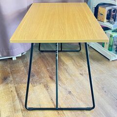 家具 生活家具 無印良品　折りたたみテーブル　ブラウン×ブラックの画像