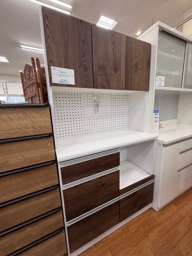 【トレファク中央林間店】レンジボード 三友ファニチャー 3枚扉