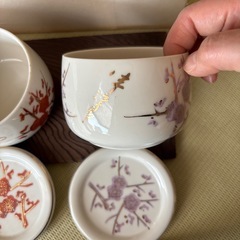 昭和レトロ蓋つき陶器の画像