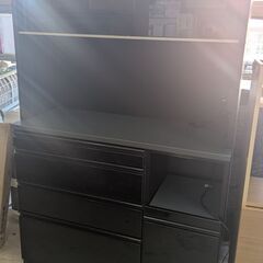 キッチンボード ブラック CLARTE 120 UPPER-OP-H