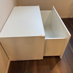  【3/30引取まで】  IKEAイケア　おもちゃ収納 キャスター付き, ホワイトの画像