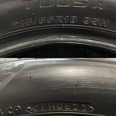 BS BRIDGESTONE TURANZA T005A 215/55R18 18インチ 夏タイヤ 4本 23年製 CX-30 デュアリス VOLVO/V60クロスカントリー等　(MTP460)クレジットカード QRコード決済可能の画像