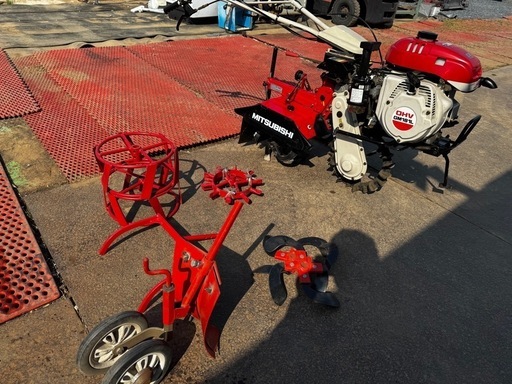 三菱 一輪管理機6.3馬力MSD655ネギ栽培、土揚げ等、付属品7点有り、ハンドル上、下、前後調整可能、埼玉県