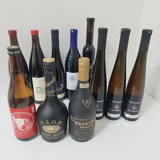 【未開栓】ワイン　ブランデー　日本酒　11本