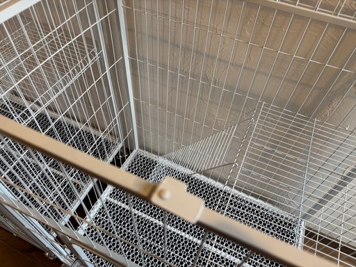 二段猫用ケージ（キャットケージ）2台（新品組み立て済＋１週間使用）