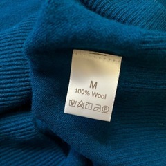 新品★レディース★セーター★M★Vネック★青みのグリーンの画像
