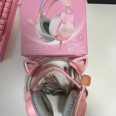 ゲーミングヘッドセット　猫耳