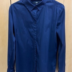 UNIQLO 紺ワイシャツレディースL数回のみ使用