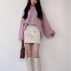 GRL キルティングスカート　WHT