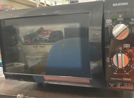 アイリス　電子レンジ 18Lフラットテーブル ブラック　　リサイクルショップ宮崎屋　佐土原店　25.3.23F