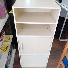 3段シェルフ　ホワイト　サイズ（約）幅42×奥29.5×高97　　■近隣配送無料 買取GO‼　栄和店の画像