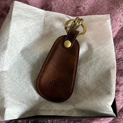 三陽山長 シューホーン 靴べら付きキーホルダー ブラウン 新品未使用