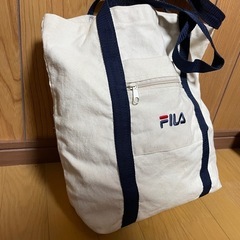 FILA トートバッグ　キャンバス生地　ショッピングバッグの画像