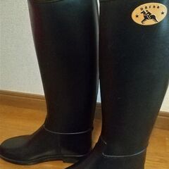 レインブーツ 黒 レディースの画像