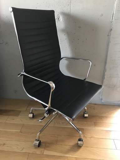 アルミナムチェア イームズ ブラック 黒 椅子 オフィス