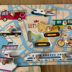 【美品】木製の型はめパズル3種セットの画像