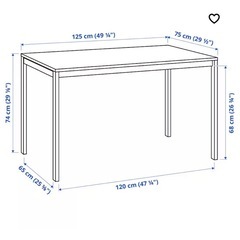 IKEA MELLTORP  ホワイトテーブル　125x75cmの画像