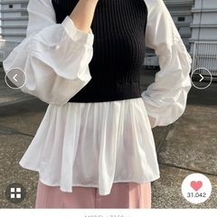 黒です！fifth ボリュームスリーブドッキングニット の画像