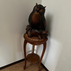 木彫り　天然木　フクロウ🦉　不苦労