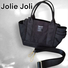 ★Jolie Joli 2WAYキャンバスハンドバッグ（ブラック）