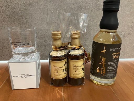 山崎 12年 シングルモルトウイスキー ショットグラス　三郎丸 十年明 Noir