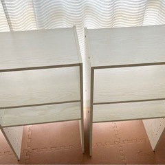 棚板・天板底板が可動　カラーボックス2個セットの画像