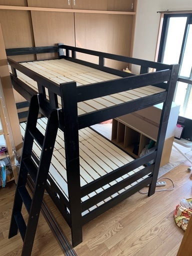 【交渉中】引き取り限定価格！2段ベッド(木製)