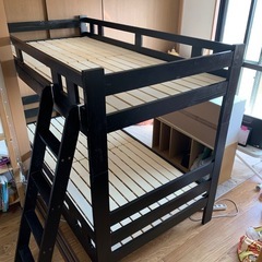 【交渉中】引き取り限定価格！2段ベッド(木製)