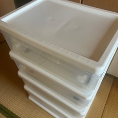 値下げ‼️早い者勝ち‼️【クローゼット4段収納棚‼️】の画像