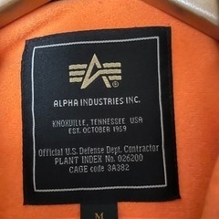 【引き渡し済み】ALPHA INDUSTRIES ジャケット Mサイズの画像