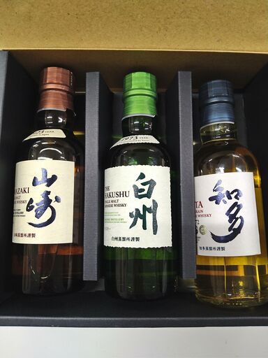 お酒品揃え豊富です‼️【D253】ウイスキー サントリー 山崎 白州 知多 180ml 43度