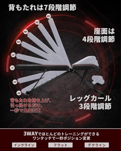 可変式ダンベル 24kg 2個セット(ベンチ付き)
