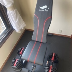 可変式ダンベル 24kg 2個セット(ベンチ付き)