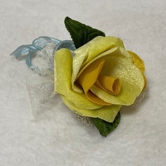 フラワーコサージュ　黄薔薇の画像