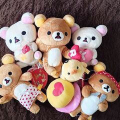 リラックマ・コリラックマ・キイロイトリのぬいぐるみ（ハートシリーズ）