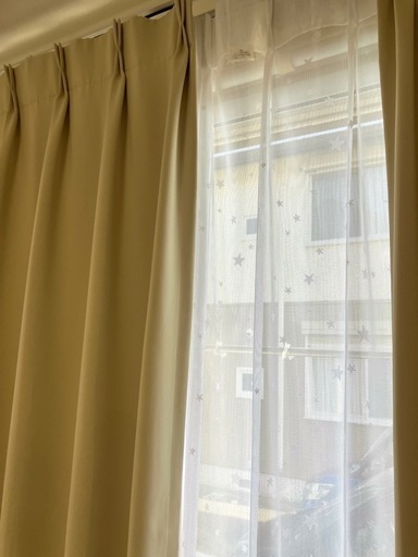 カーテン 86×199㎝×2組 レースセット 美品 一級遮光 防炎
