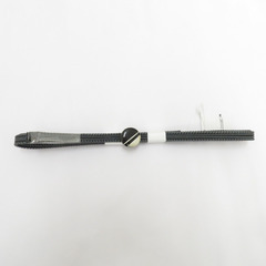 和小物 帯留め・三分紐セット 美濃焼 一粒 黒×シルバー チャコ...