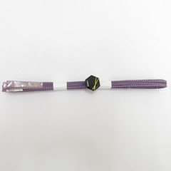 和小物 帯留め・三分紐セット 美濃焼 一粒 黒×ゴールド ラベン...