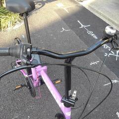 中古自転車3467　前後タイヤ新品！　折り畳み自転車　20インチ　6段ギヤ　ワイヤー錠　ライトは付属していません　の画像