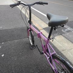 中古自転車3467　前後タイヤ新品！　折り畳み自転車　20インチ　6段ギヤ　ワイヤー錠　ライトは付属していません　の画像