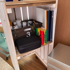 【お取引中】目隠しスノコ ラック　~3段~ アンティーク レトロ風の画像