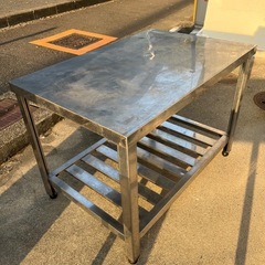 ④作業台 ステンレス 2段 厨房機器 テーブルの画像