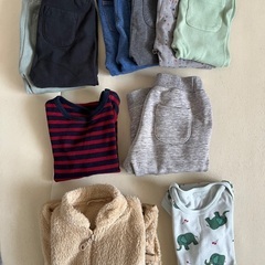 80サイズ　シンプル　無地　トップス　ズボン　パンツ　レギンス　...