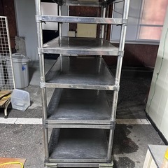 ステンレス棚 1720x1210x645 7段 滑車付き の画像