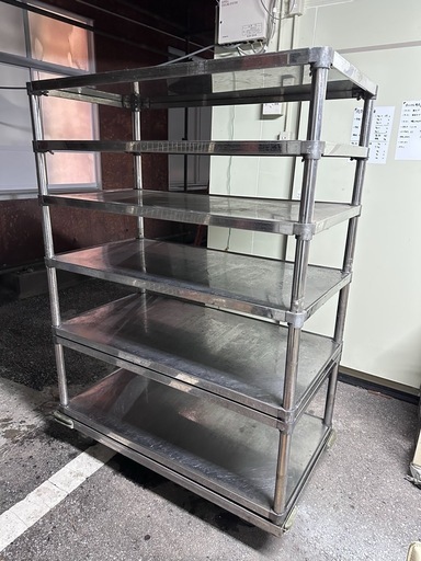 ステンレス棚 1720x1210x645 7段 滑車付き