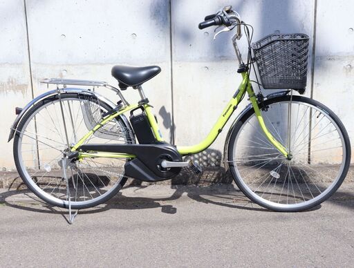 【3/26直売-小林さん】　≪A018ジ≫ Panasonic/パナソニック 電動アシスト自転車 BE-FS631G ビビ SX 26インチ ペアグリーン 8.0Ah 内装3段変速 バッテリー他付属