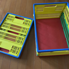 折りたたみ収納ボックス　２つセット　おもちゃ箱・積み重ね可