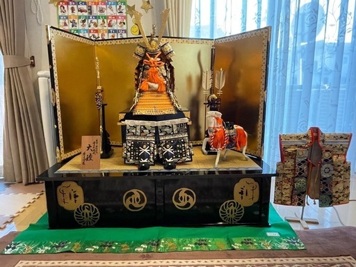 秀月　五月人形　京造り　古代鎮太刀御弓飾り