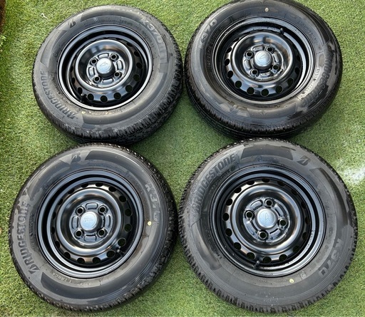 3月26日　お取引終了　21年&22年製　バリ溝！　145 80 r12  再塗装ホイール　4本セット