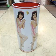 昭和レトロ ピンクレディー スチール製 ゴミ箱 1978年